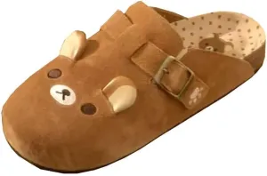 Women's Genuine Suede & Leather Mule Slippers Slip On Buckle Clogs with Soft Natural Rubber Cork Footbed Comfort Arch Support Potato Shoes for Women