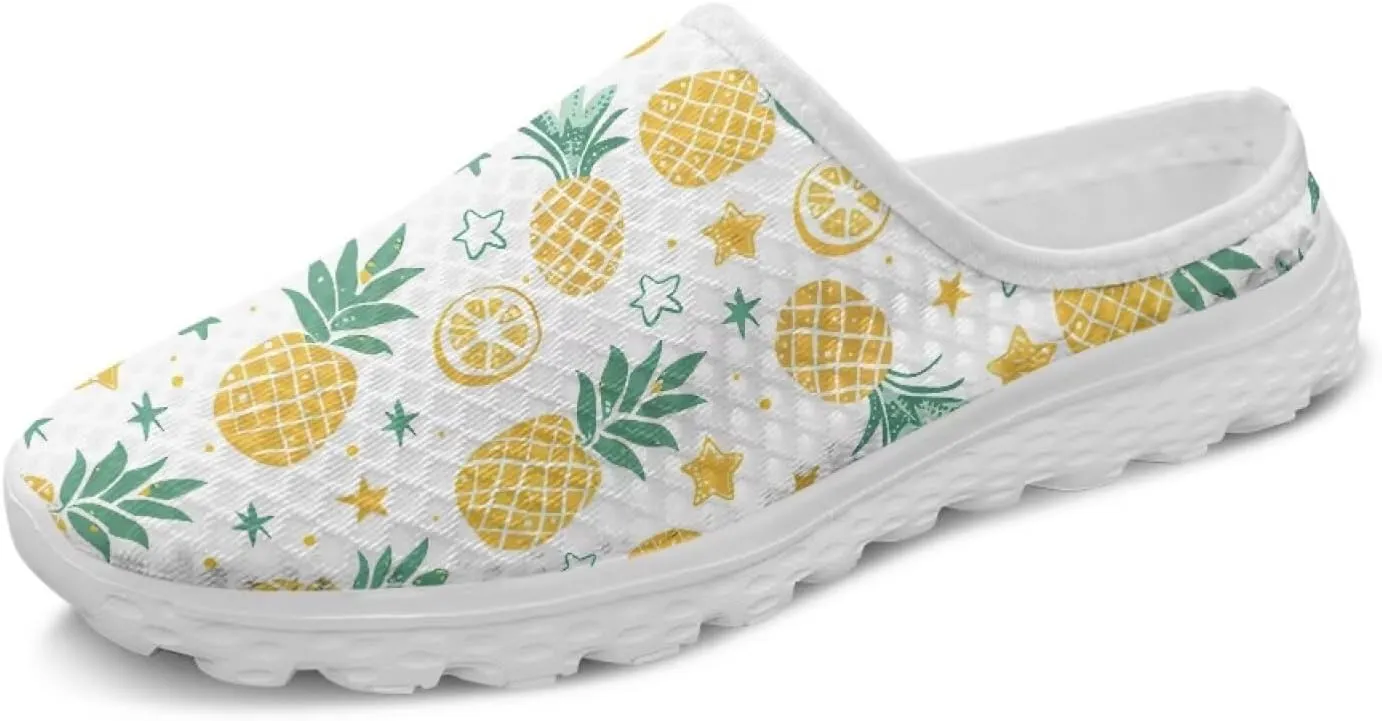 Women's Half Shoes Mules Slip On Sneakers Fashion Comfortable Casual Slippers Walking Vacation Shoes