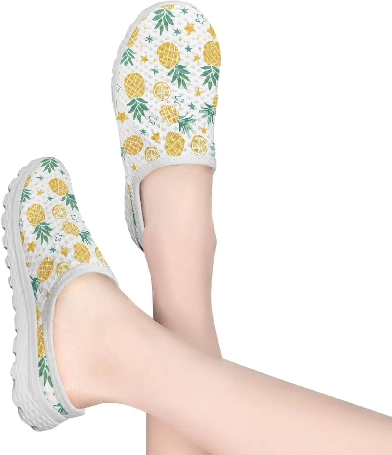 Women's Half Shoes Mules Slip On Sneakers Fashion Comfortable Casual Slippers Walking Vacation Shoes
