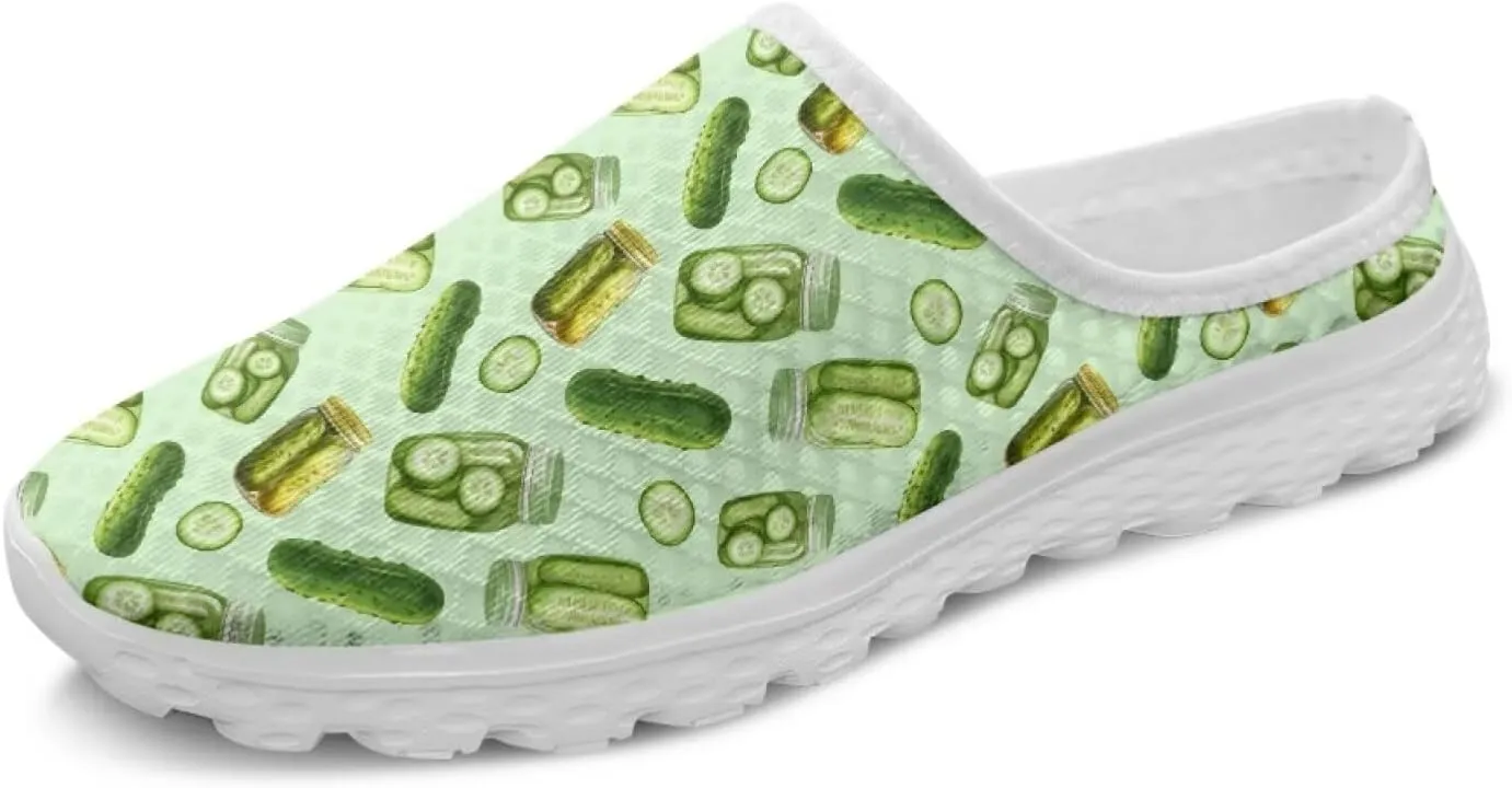 Women's Half Shoes Mules Slip On Sneakers Fashion Comfortable Casual Slippers Walking Vacation Shoes