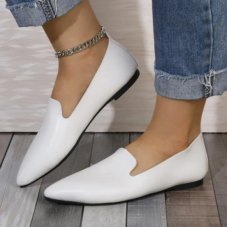 Women’s Pointed-Toe Flats – Slip-On Loafer Style – Soft Flexible Upper – Minimal Design