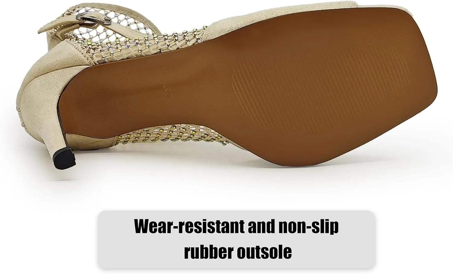 Women's sexy Suede Rhinestone mesh heels Sandal Unique wrap around Open toe Square Toe net Stiletto Zip High Heels Ankle Strap party Summer Shoes