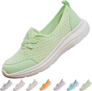 Women's Soft Sole Mesh Comfort Orthopedic Shoes-2025 New Slip on Walking Shoes with Arch Support Walking Shoes Comfort