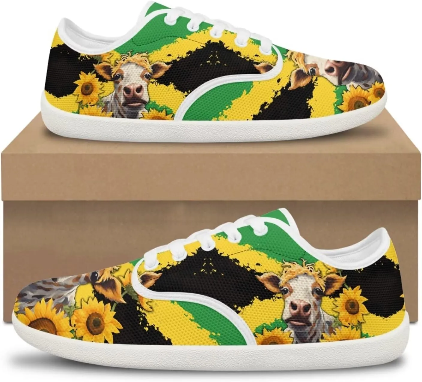 Women's Work Shoes Casual Skate Shoes Lace-Up Running Sneakers Basketball Driving Walking Shoes