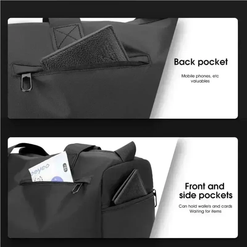 Zipper Large Capacity Oxford Travel Bags Solid Fitness Bags Thickened Fabric High Capacity Waterproof Luggage Sports Bags(1)