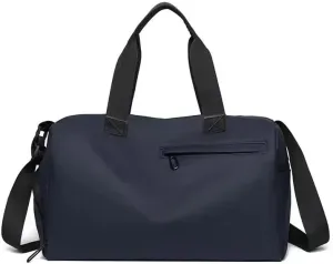 Zipper Large Capacity Oxford Travel Bags Solid Fitness Bags Thickened Fabric High Capacity Waterproof Luggage Sports Bags(Blue)